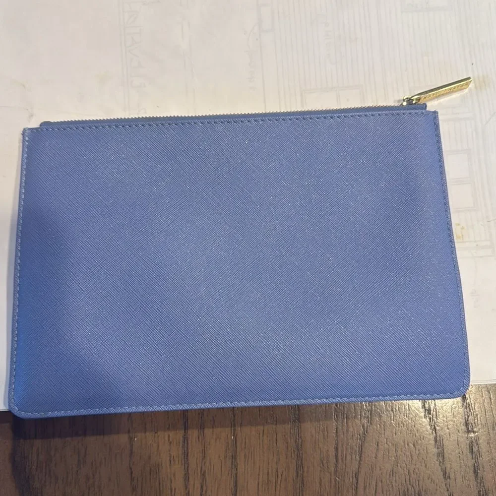 Katie Loxton Blah Blah‎ Blah Pouch Clutch Cornflower Blue